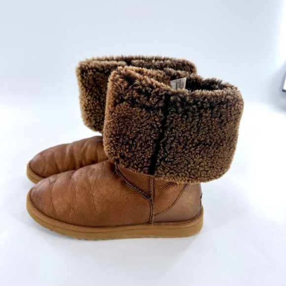 UGG Classic Tall Metallic Boots Brown Gold Bronze SN 5823 Women's Size W8 - Picture 4 of 15